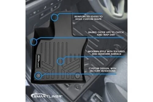 SMARTLINER Custom Fit Floor Mats 2 Row Liner Set 2007-2010 Expedition Navigator Foto 2 de 4