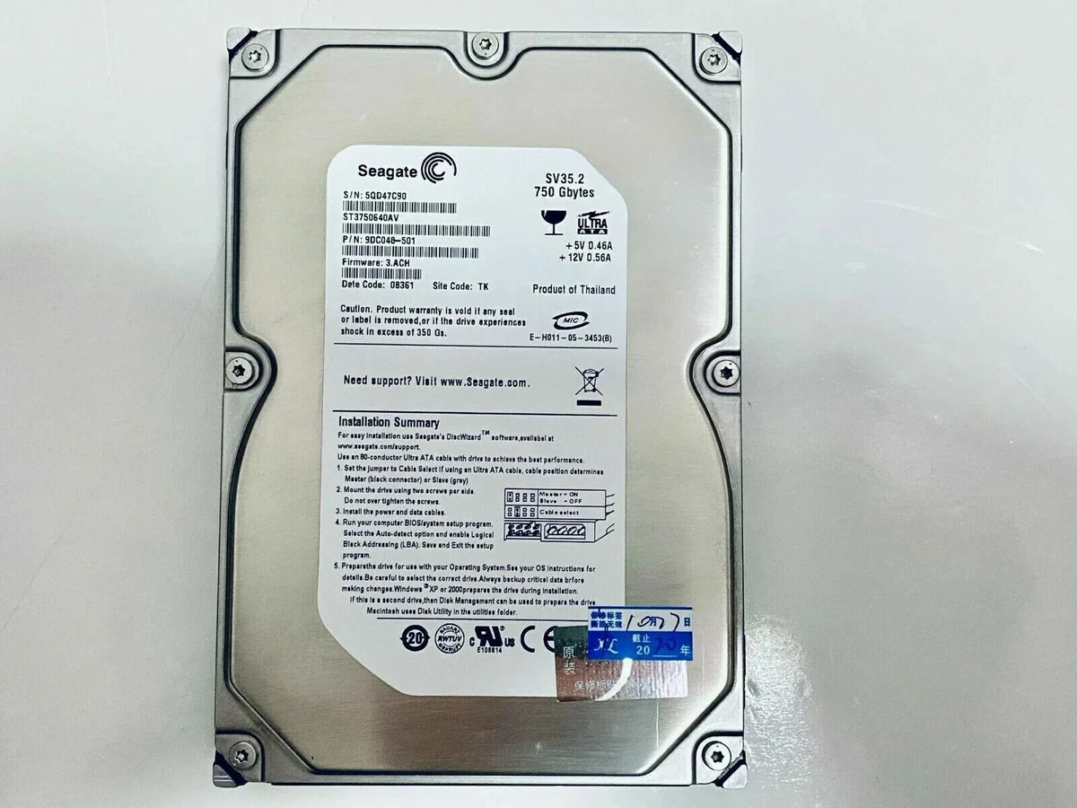 PATA/IDE/EIDE 750 GB Internal Hard Disk Drives for sale | eBay