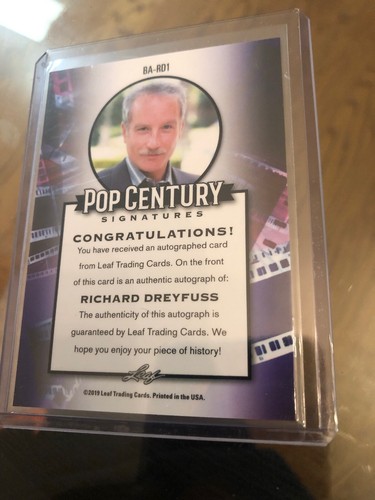 2019 Leaf Metal Pop Century Richard Dreyfuss Base Wave Parallel Auto - Picture 2 of 2