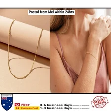  Sterling Silver 925 Plated Satellite Ball Chain Stacking bracelets Gif for Mom