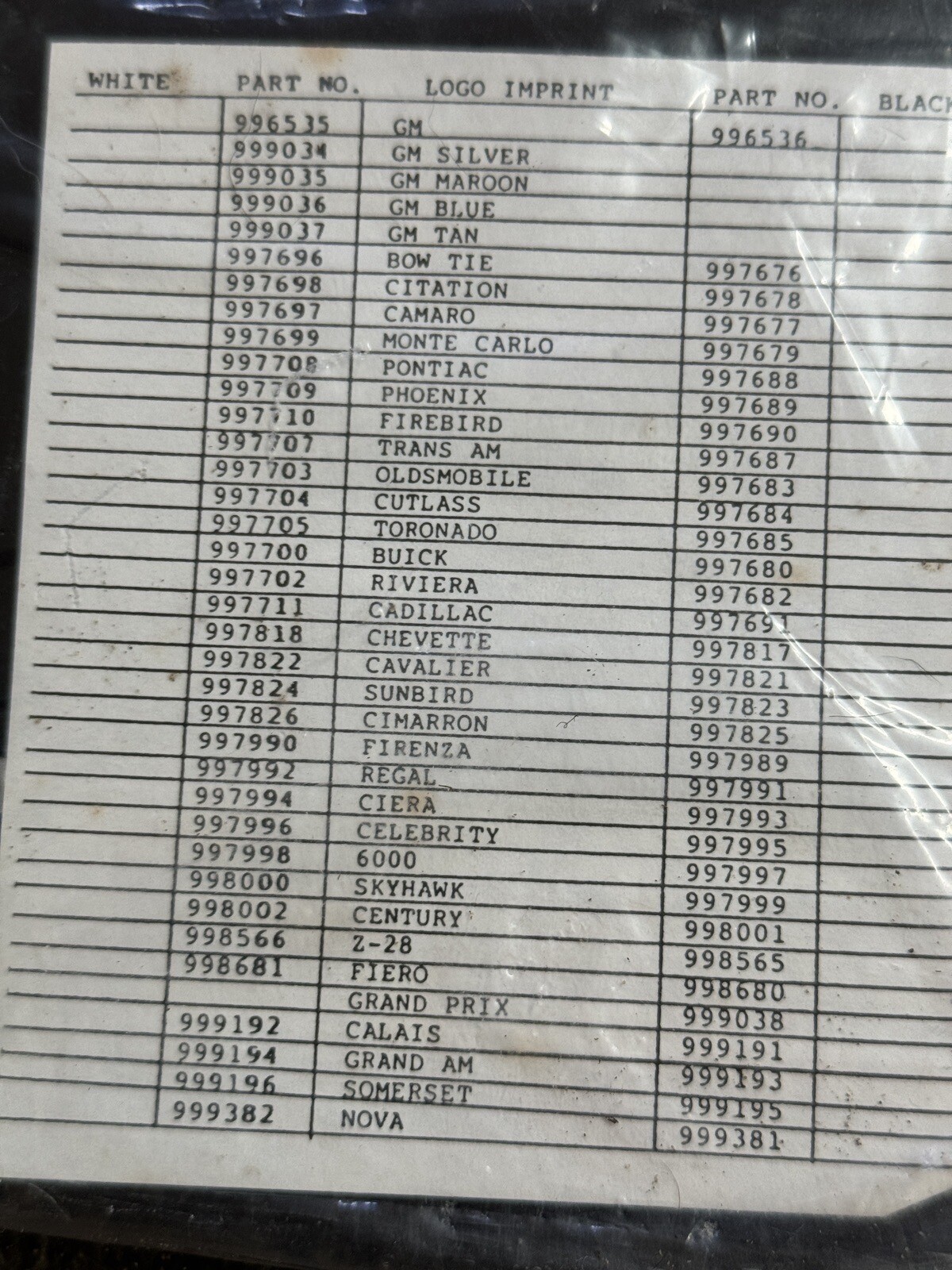 NOS GM Chevorlet Camaro Z28 Splash Guards Mud Flaps Complete Set Of 2