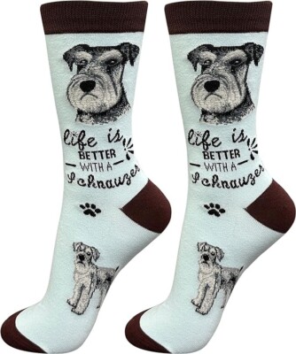 Schnauzer Dog premium socks (Life is better with a ) Unisex superior comfort