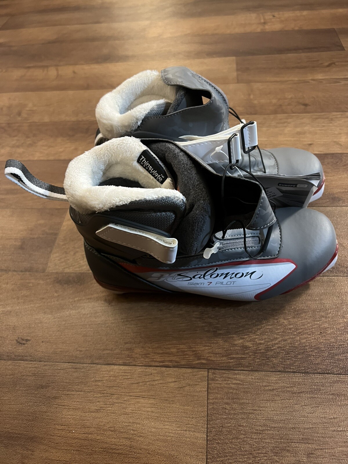 Scarponi da sci di fondo Salomon Slam 7 Pilot SNS grigi da donna taglia 8 5