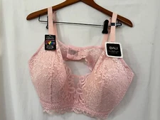 Bali Womens Beautifully You Lace Comfort Wireless Bra Pink U pick Sizes New