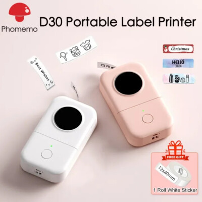 Bluetooth Etikettendrucker Thermodrucker Drahtlos Mini Aufkleber Drucker Tragbar