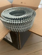 20 degree plastic collated 1-3/4" x .086 galvanized ring shank coil siding nails