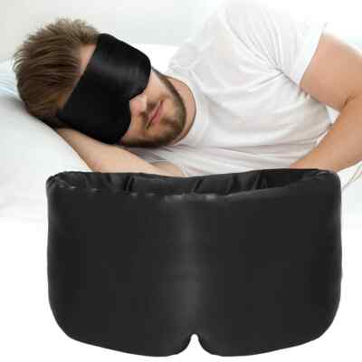 Mulberry Silk Sleeping Mask Eyepatch Blocking for Travel & Nap Soft Padded Mask