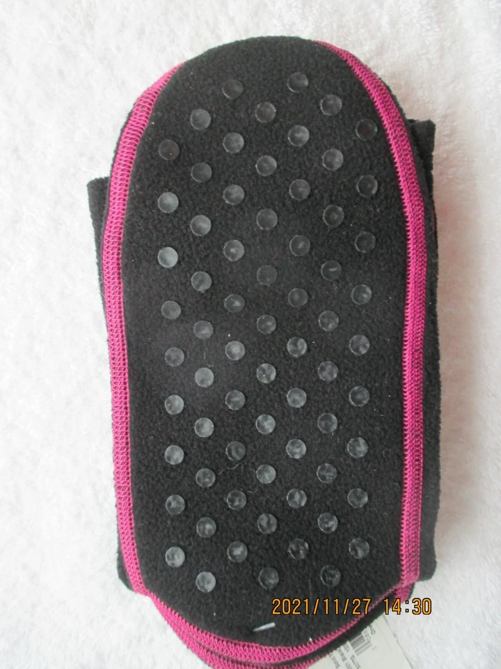 HUE SLIP'rSOX 2 Pares Calcetín Zapatilla de Vellón Sólido 1 Negro 1 Rojo S/M Calcetín Talla 4-7 Foto 2 de 4