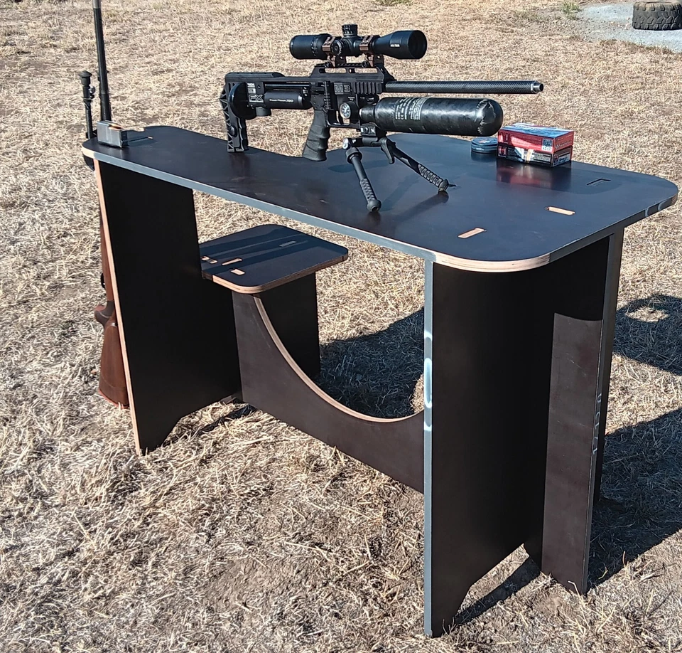 Flat Pack Portable Shooting Bench Range Table Rest - image 2 of 4