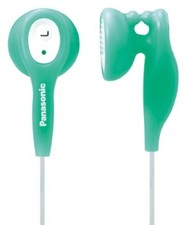 Panasonic RPHV21GA In-Ear Earbud Heaphones with Built-in Clip Green 