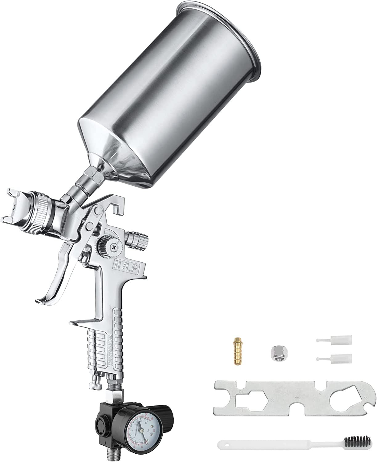 Air Spray Gun Gauge Auto Paint Primer Compressor HVLP Gravity Feed Nozzle 2.5mm