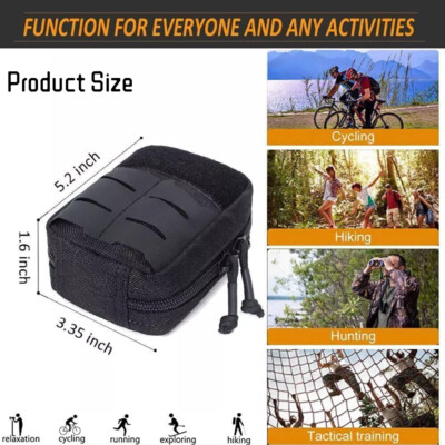 Tactical Small Molle Pouch Multi-Purpose EDC Utility Duty Belt Pouch Admin Pouch