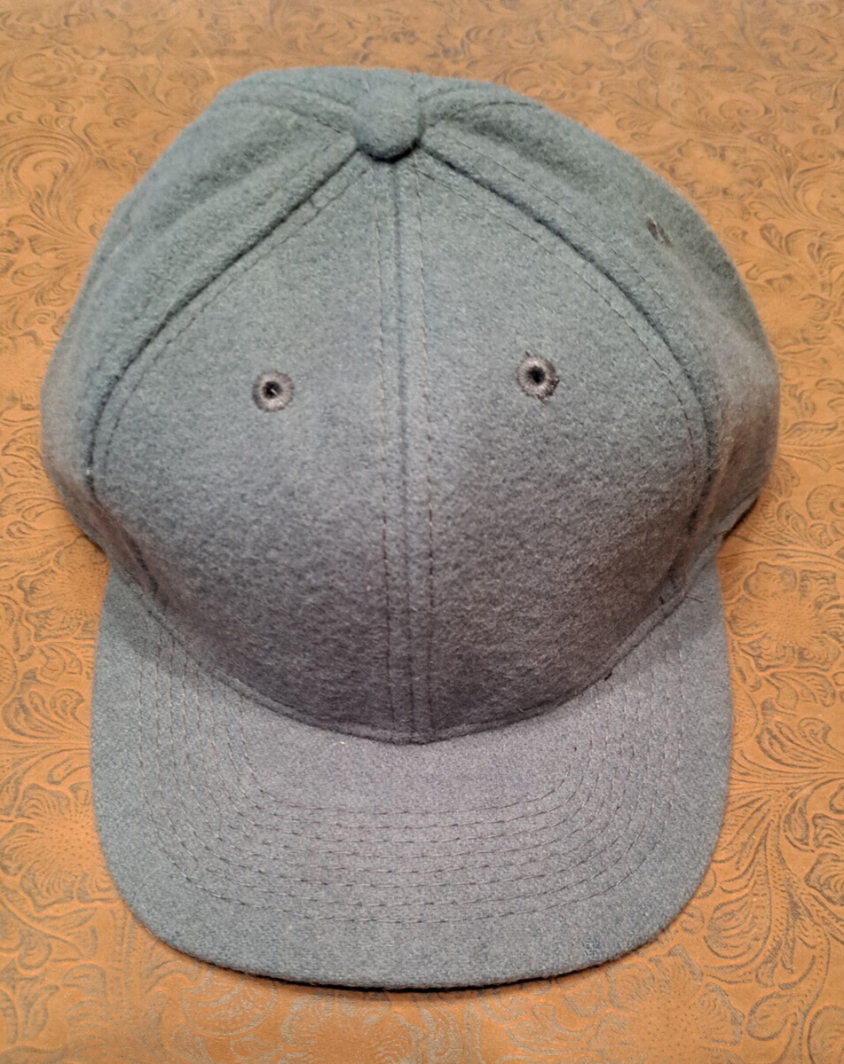 帽子 GREEN CLOTHING WOOL HAT LIGHT GREY VTG 90's Wool Otto Cap Gray hat Strap back adjustment rare