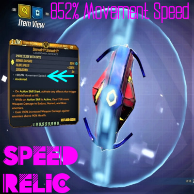 (XBOX/PS/PC) Borderlands 3  MODDED  852% SPEED RELIC    Snowdrift   Level 72