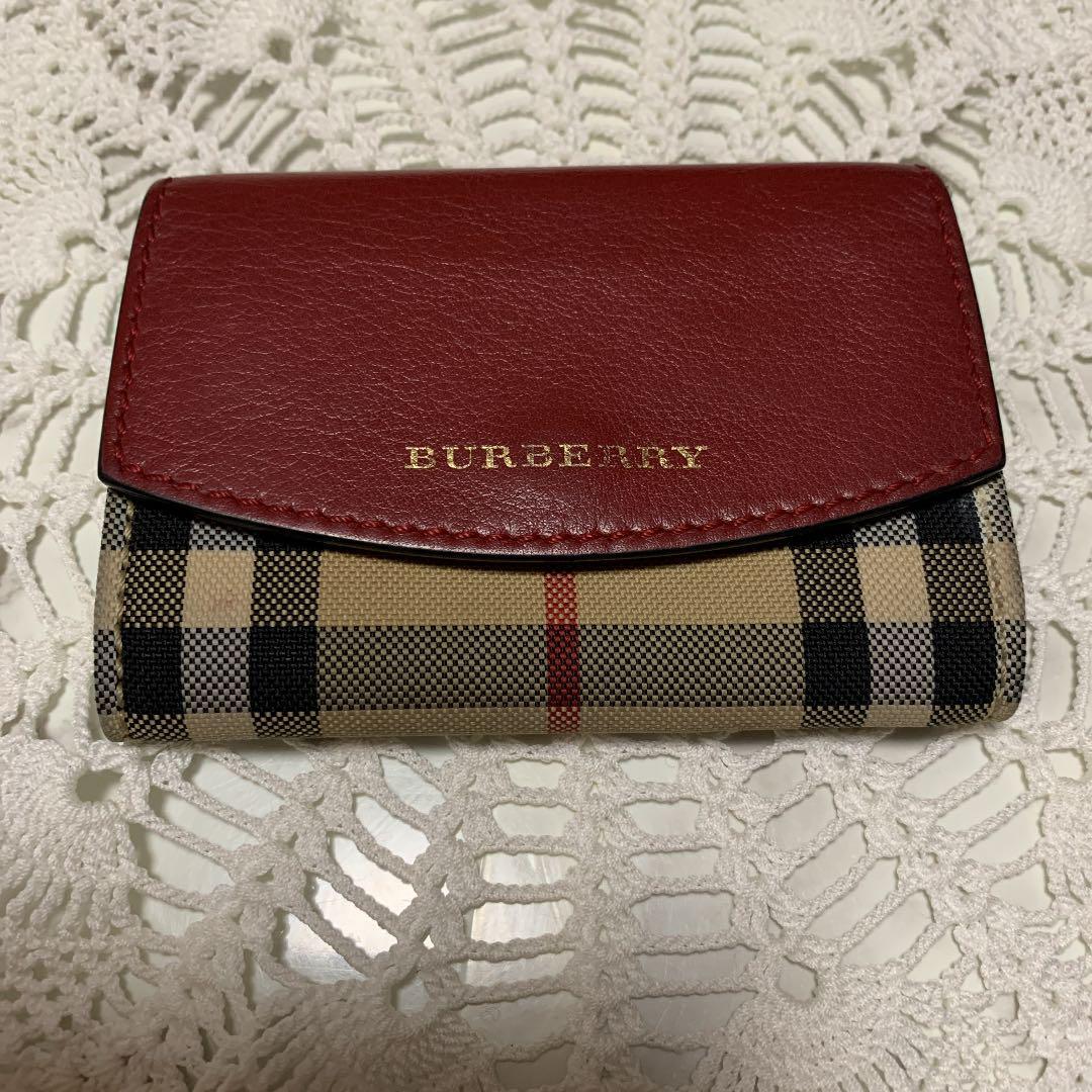 小物 BURBERRY business card holder BURBERRY Check logo Business Card Holder Pass Case Card Case