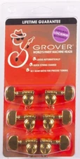 Grover 106G Rotomatic Locking Tuners 3 +3 Gold Finish