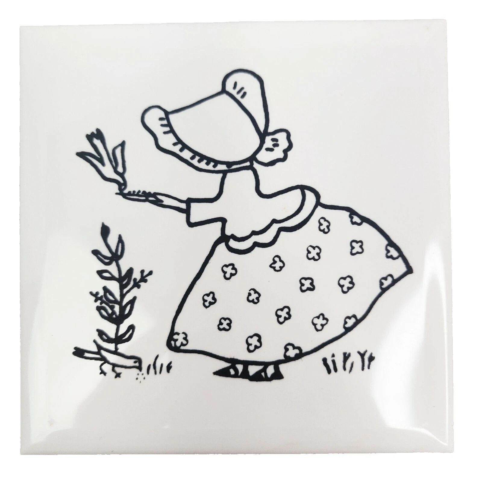 Cocina Vintage/Retro Blanco piso y azulejos de la pared