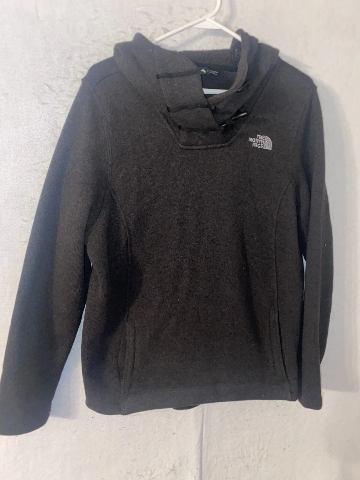 The North Face Men's Large Black Soft Henley Long Sleeve Pullover Hoodie