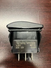 CARLING TECHNOLOGIES VLD1S00B Rocker Switch,6 Connections, ON/OFF/ON