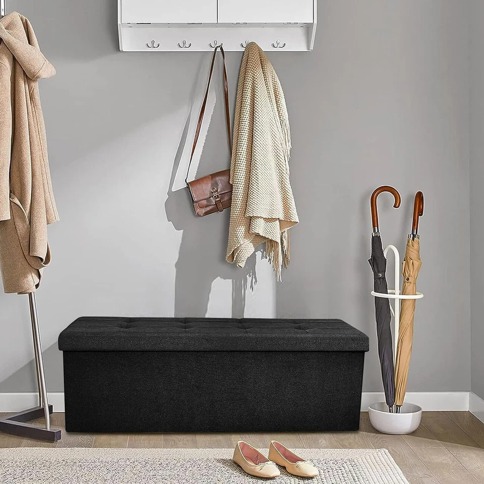 43'' Storage Ottoman Bench - Foldable Storage Chest & Footrest Seat - Image 3 of 4