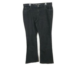 Tommy Hilfiger Womens sz 16 Jeans Freedom Boot Cut Black Denim