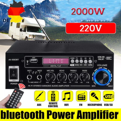 AV660BT Verstärker Stereo Amplifier HIFI Digital Bluetooth FM USB Vollverstärker