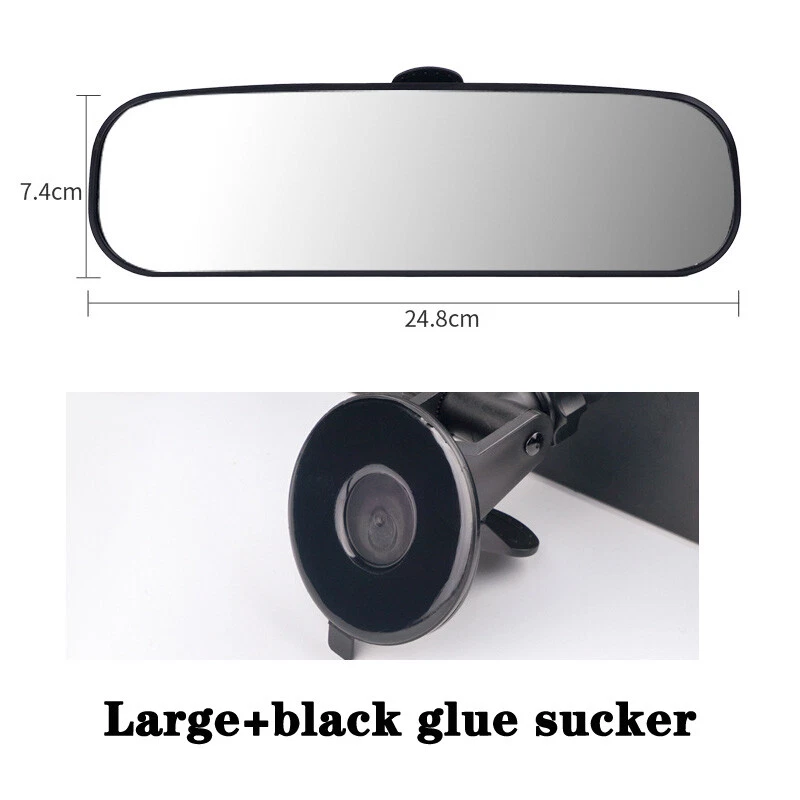 1X Espejo Retrovisor Interior Lente HD Coche con Ventosa Espejo Ajustable Visión Transparente Foto 3 de 4