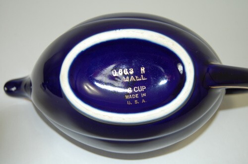 Vintage Hall Aladdin Teekanne Kobalt mit Goldakzenten #0663 - Diffusor inklusive - Bild 4 von 9