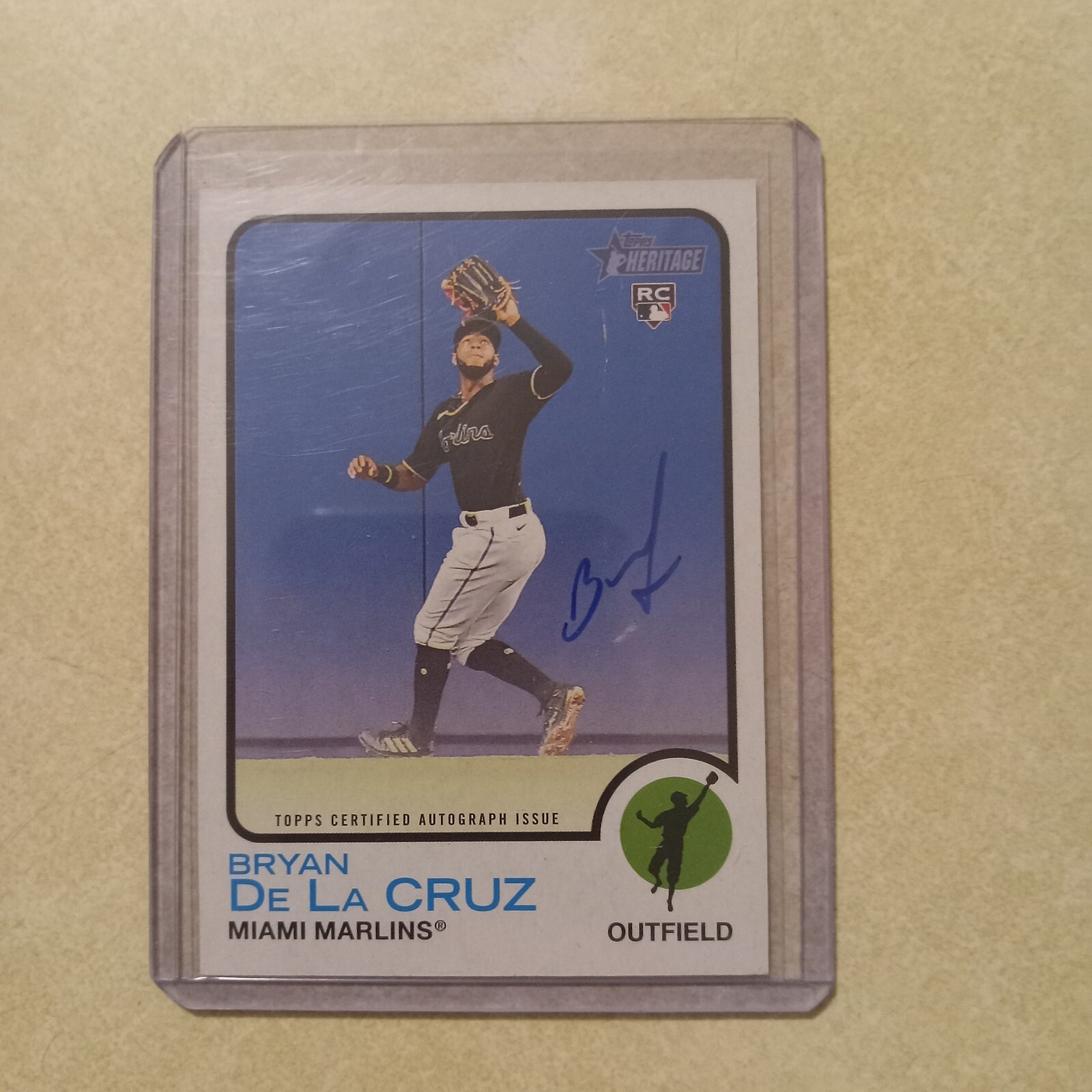 2022 Topps Heritage - Real One Autographs #ROA-BDLC Bryan De La Cruz (AU, RC)