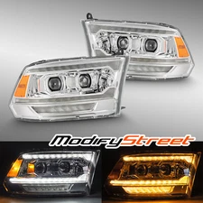 Fit 09-18 Ram Truck(5th Gen 2500 G2 Style)PRO-Series Chrome Projector Headlights