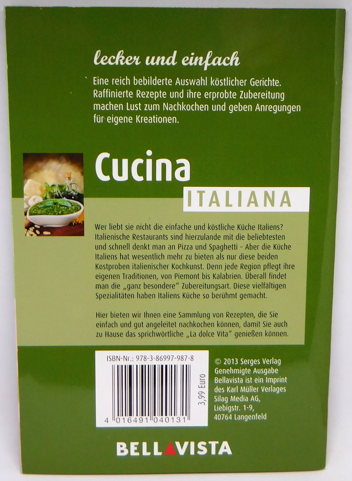 Thumbnail - Cucina Italiana Lecker Und Einfach - 64 Seiten Bellavista Rezepte -