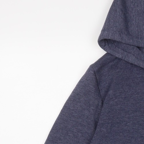 Topshop Womens Blue Cotton Full Zip Hoodie Size 14 Zip - Picture 6 of 10