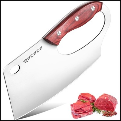 Stainless Steel Kitchen Knife with an Ergonomic Wooden Handle, Uniquely