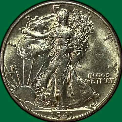 1941-S Walking Liberty Half Dollar Choice Almost Uncirculated AU+/UNC Coin 36687