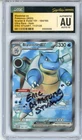 CGC Signed Eric Stuart Blastoise ex 184/165 Sv: Scarlet & Violet 151 Holo 2023