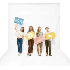 Julius Studio 10x20 White Backdrop Seamless Photo Video Background Heavy Duty