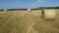 Photo 6x4 Straw bales in a stubble field Stratford/SO8838 Round straw ba c2016
