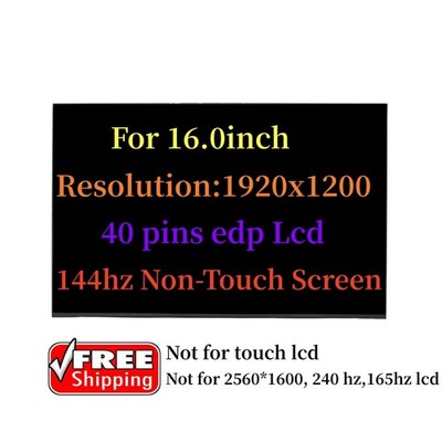 16'' WUXGA 1920x1200 144Hz New Led Lcd Screen For Asus ROG Zephyrus M16 GU603HE