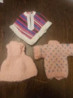 Vintage Barbie Francie Pancho Poncho and Vintage Sweater set 3 items total