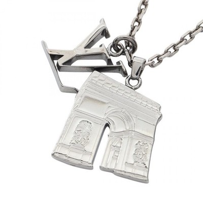 LOUIS VUITTON Collier Arc LV Initial City Halskette Edelstahl Gebraucht Damen