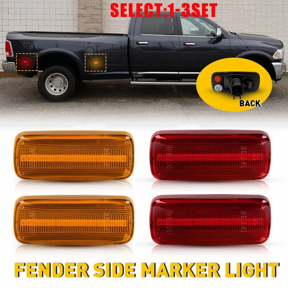 Renueva Tu RAM: 2 Luces Laterales Ámbar OEM Para Dodge RAM 2500/3500 (2010-2018) - Seguridad Y Estilo