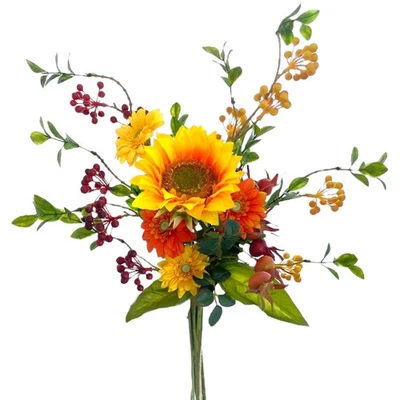 Künstlicher Herbststrauß, Blumenstrauß Blumen Herbstdekoration ca 60cm - Bild 1 von 4