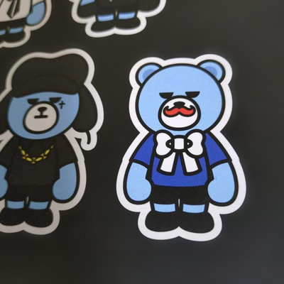 KRUNK BIGBANG Official YG Bear Plush toy T.O.P Version Blue DOOM