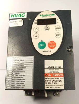 2 Hp Variable frequency Drive. Schneider Electric  Altivar ATV212HU15N4