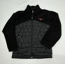 US Polo Assn Sherpa Quilted Jacket Boys Large Black