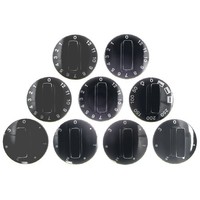 Drehknopf Knebelset 9-Teilig Schwarz Universal FüR Herd
