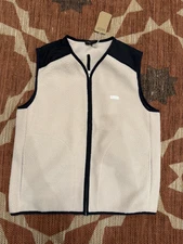 A.P.C. Nate Brode Off-White Fleece Vest,  Men's Size Small