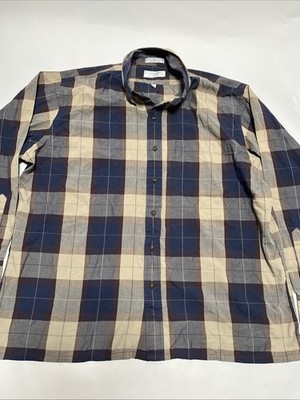 Vintage Arrow Sport Shirt Men's X-large Long Sleeve Plaid Button Up Collared
