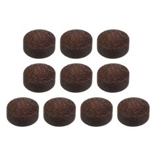 10Pcs 11mm Billiard Pool Cue Tips Snooker Pool Stick Replacement Tips, Brown