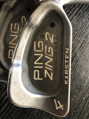 Ping Zing 2 Karsten Iron Set 9-3 JZ Steel Shafts Black Dot RH USA